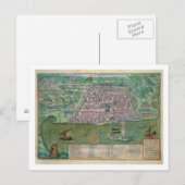 アルジェの地図、'Civitates Orbis Terrarum'より、 作者不詳 ポストカード (正面/裏面)