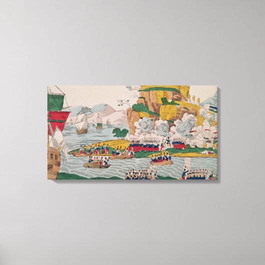 アルジェの奪取フランスの キャンバスプリント (正面)