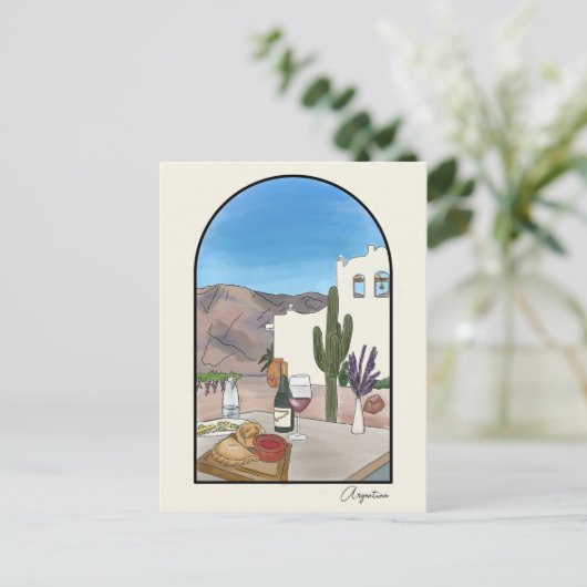 アルジェティーナ水彩絵葉書 ポストカード (スタンド正面)