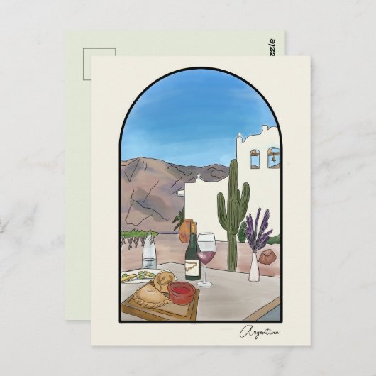 アルジェティーナ水彩絵葉書 ポストカード (正面/裏面)