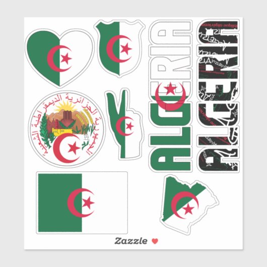 アルジェリアが国のシンボルを形作る シール (シート)