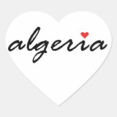 アルジェリアが大好き ハートシール (正面)
