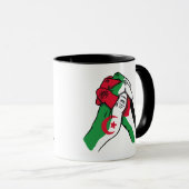 アルジェリアとパレスチナの手 マグカップ (正面右)