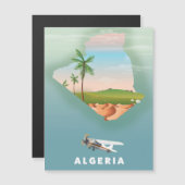 アルジェリアのイラスト入り旅行ポスター印刷 (正面/裏面)