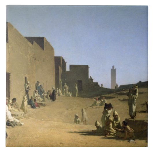アルジェリアのサハラ砂漠のLaghouat、1879年 タイル (正面)