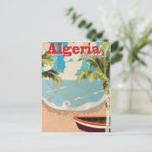アルジェリアのバケーション ヴィンテージ トラベル ポスター ポストカード (スタンド正面)