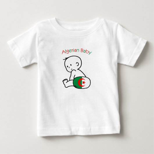 アルジェリアのベビー ベビーTシャツ (正面)