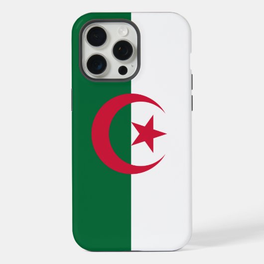 アルジェリアの国旗のアップルiPhone 15 Pro Maxケース iPhoneケース (裏面)