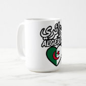 アルジェリアの国旗ハート コーヒーマグ - マグカップ (正面左)