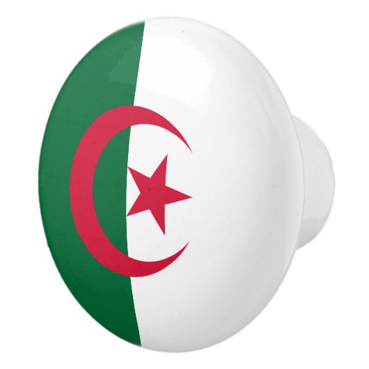 アルジェリアの旗とセラミックノブのプル セラミックノブ (右)