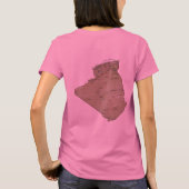 アルジェリアの旗と地図のTシャツ Tシャツ (裏面)