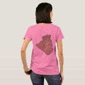 アルジェリアの旗と地図のTシャツ Tシャツ (裏面フル)