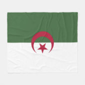 アルジェリアの旗 フリースブランケット (正面(横))