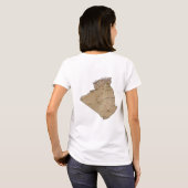 アルジェリアの旗+地図+テキストTシャツ Tシャツ (裏面フル)