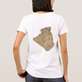 アルジェリアの旗+地図+テキストTシャツ Tシャツ (裏面)
