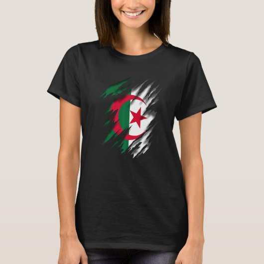 アルジェリアの旗 Tシャツ (正面)