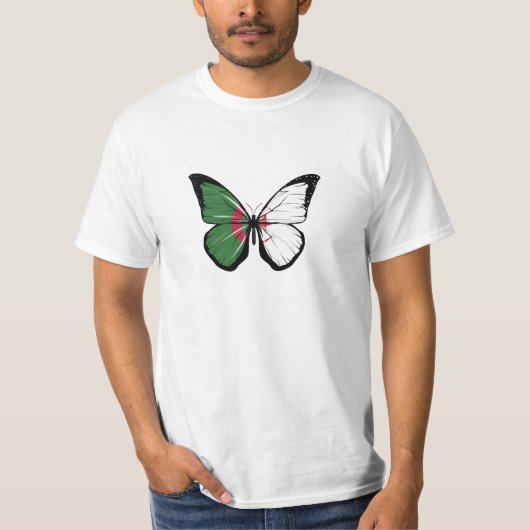 アルジェリアの蝶の旗 Tシャツ (正面)