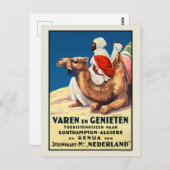 アルジェリアオランダヴィンテージ旅行ポスター1926 ポストカード (正面/裏面)