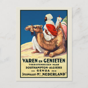 アルジェリアオランダヴィンテージ旅行ポスター1926 ポストカード