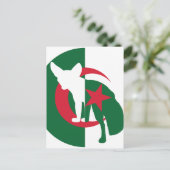 アルジェリアキツネアルジェリア国獣国旗 ポストカード (スタンド正面)