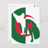 アルジェリアキツネアルジェリア国獣国旗 ポストカード (正面/裏面)