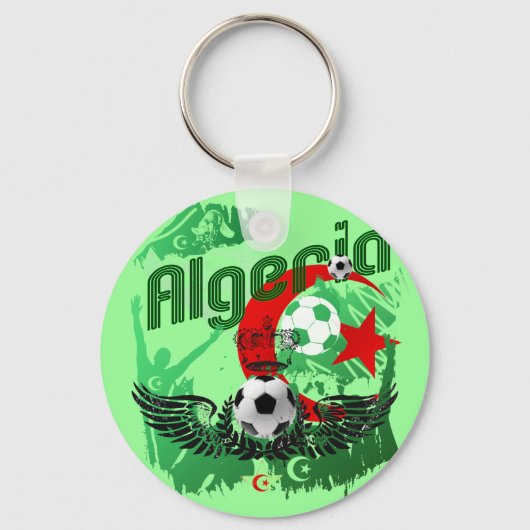 アルジェリアグランジアートサッカーファンAlgerieギフト キーホルダー (正面)