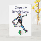 アルジェリアサッカーの誕生日カード カード (黄色い花)