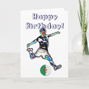 アルジェリアサッカーの誕生日カード カード