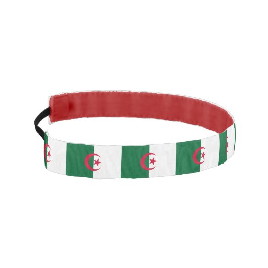 アルジェリアスリップまたは滑ること州旗付きノンヘッドバンド アスレチックヘッドバンド (左)