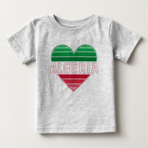 アルジェリアハート、アルジェリア大好き ベビーTシャツ