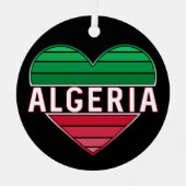 アルジェリアハート、アルジェリア大好き メタルオーナメント (正面)