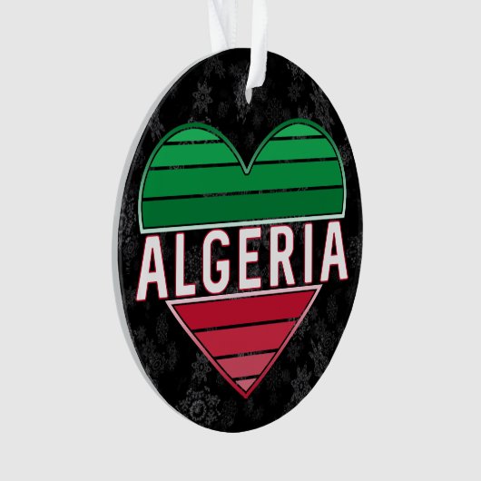 アルジェリアハート，私はアルジェリア休暇を愛する オーナメント (正面)