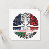 アルジェリアフランスのリア国旗 カード (正面/裏面インサイチュ)