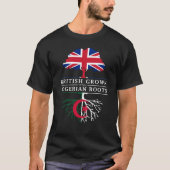 アルジェリア人の根のアルジェリアのデザインと 育つイギリス Tシャツ (正面)