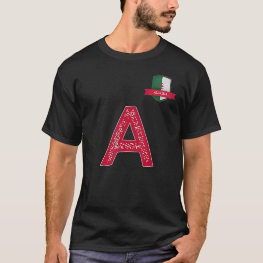 アルジェリア人旗団体書簡アルジェリア・グリーン Tシャツ (正面)