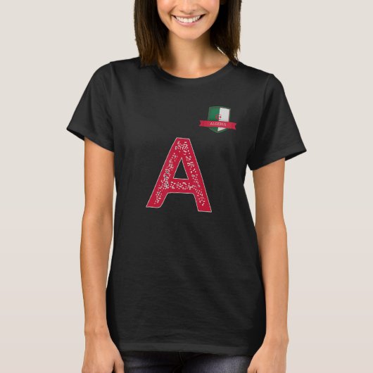 アルジェリア人旗団体書簡アルジェリア・グリーン Tシャツ (正面)