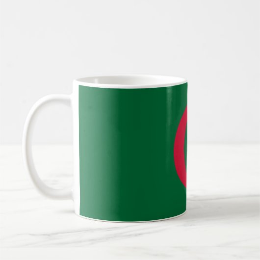 アルジェリア国旗とマグカップ コーヒーマグカップ (左)