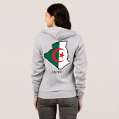 アルジェリア国旗と国 パーカ (裏面フル)