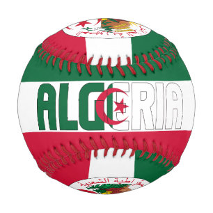 アルジェリア国旗と軍国愛国コート 野球ボール