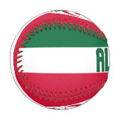 アルジェリア国旗と軍国愛国コート 野球ボール (正面左)