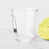 アルジェリア国旗のエンブレム動揺してヴィンテージ ショットグラス (右)