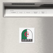 アルジェリア国旗のエンブレム動揺してヴィンテージ マグネット (インサイチュ (食洗機))