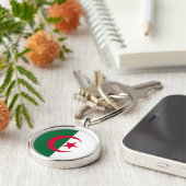 アルジェリア国旗のボタン キーホルダー (側面)