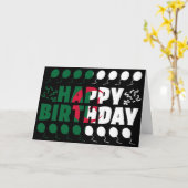 アルジェリア国旗の愛国的誕生日 カード (黄色い花)