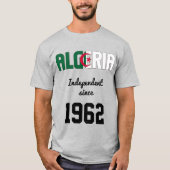 アルジェリア国旗の独立お祝いTシャツ Tシャツ (正面)