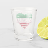 アルジェリア国旗の色アルジェリアが大好き ショットグラス (裏面)