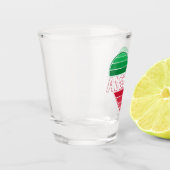 アルジェリア国旗の色アルジェリアが大好き ショットグラス (左)