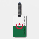 アルジェリア国旗の荷物タグ ラゲッジタグ (裏面縦)