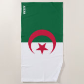 アルジェリア国旗の華やかな愛国心 ビーチタオル (正面)