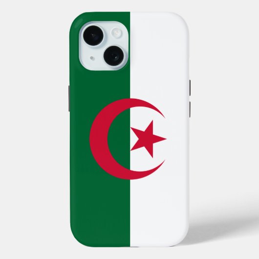 アルジェリア国旗のApple iPhone 15 Case-Mate iPhoneケース (裏面)